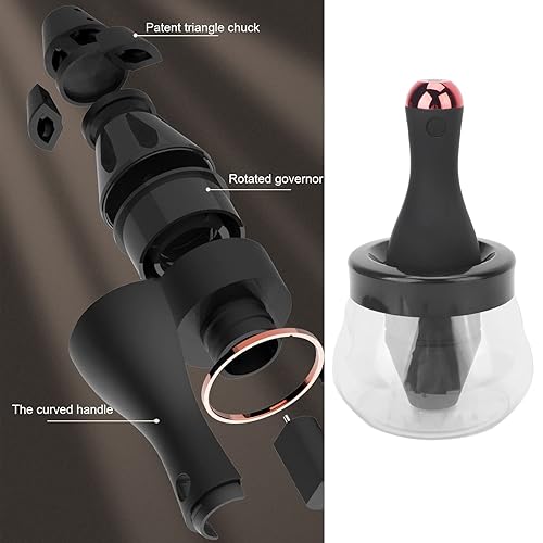 Miniatura 5 de Limpiador de brochas de maquillaje, Limpiador de cepillo recargable Spinner, Máquina limpiadora de cepillo eléctrico de batería de gran capacidad,