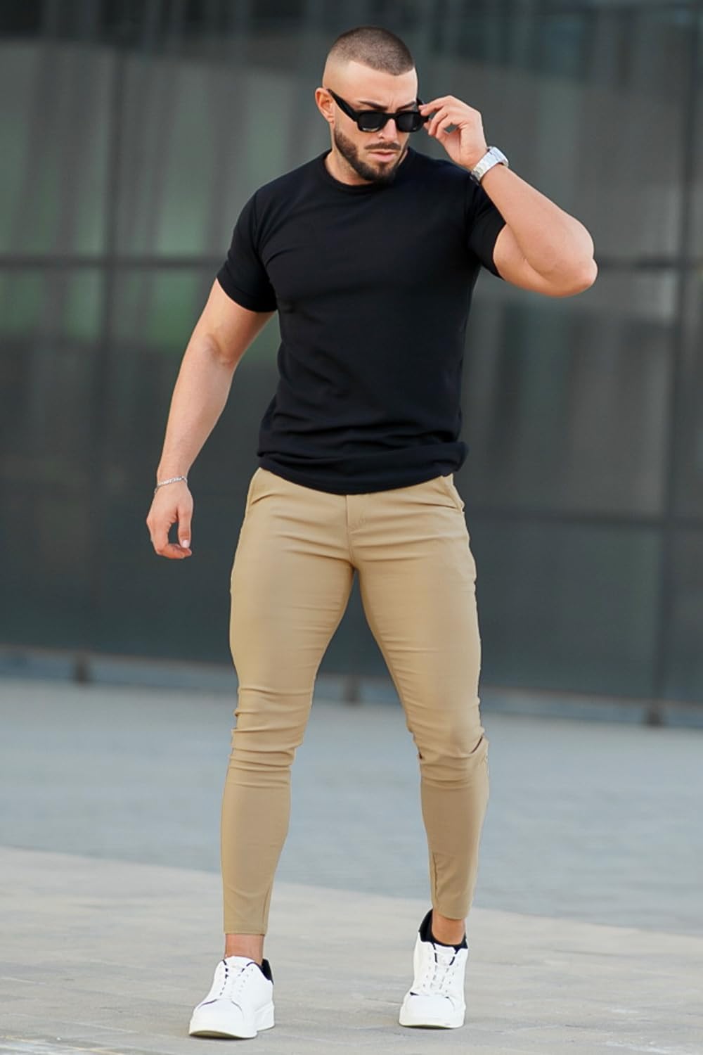 GINGTTO Mens Dress Pants Slim Fit Chino Pants for Men Formal - Image 6