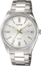 Casio MTP-1302D-7A2VDF A488 Men's Wrist Watch, Stainless Steel Strap, Silver