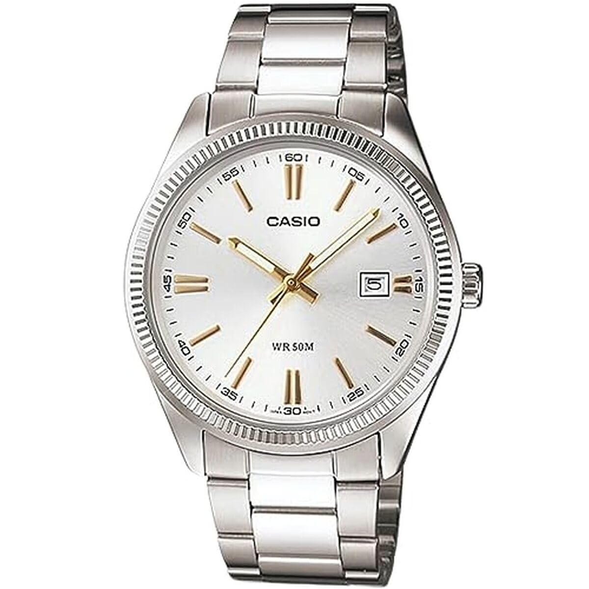 Men's Watch - MTP-1302D-7A2VDF Silver/Gold Dial, Silver Band