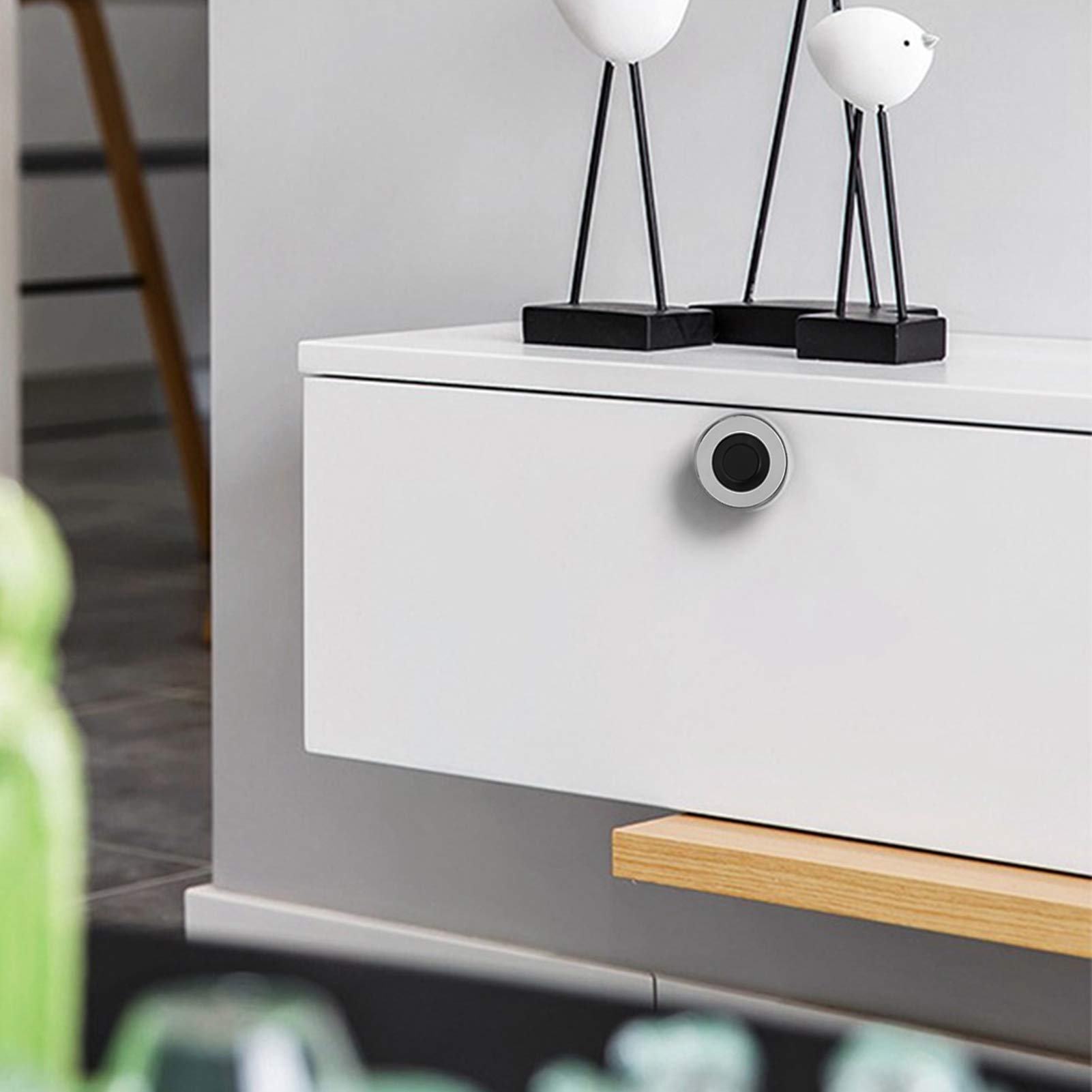 Cerradura de huella dactilar eléctrica inteligente para cajones de archivadores y muebles.