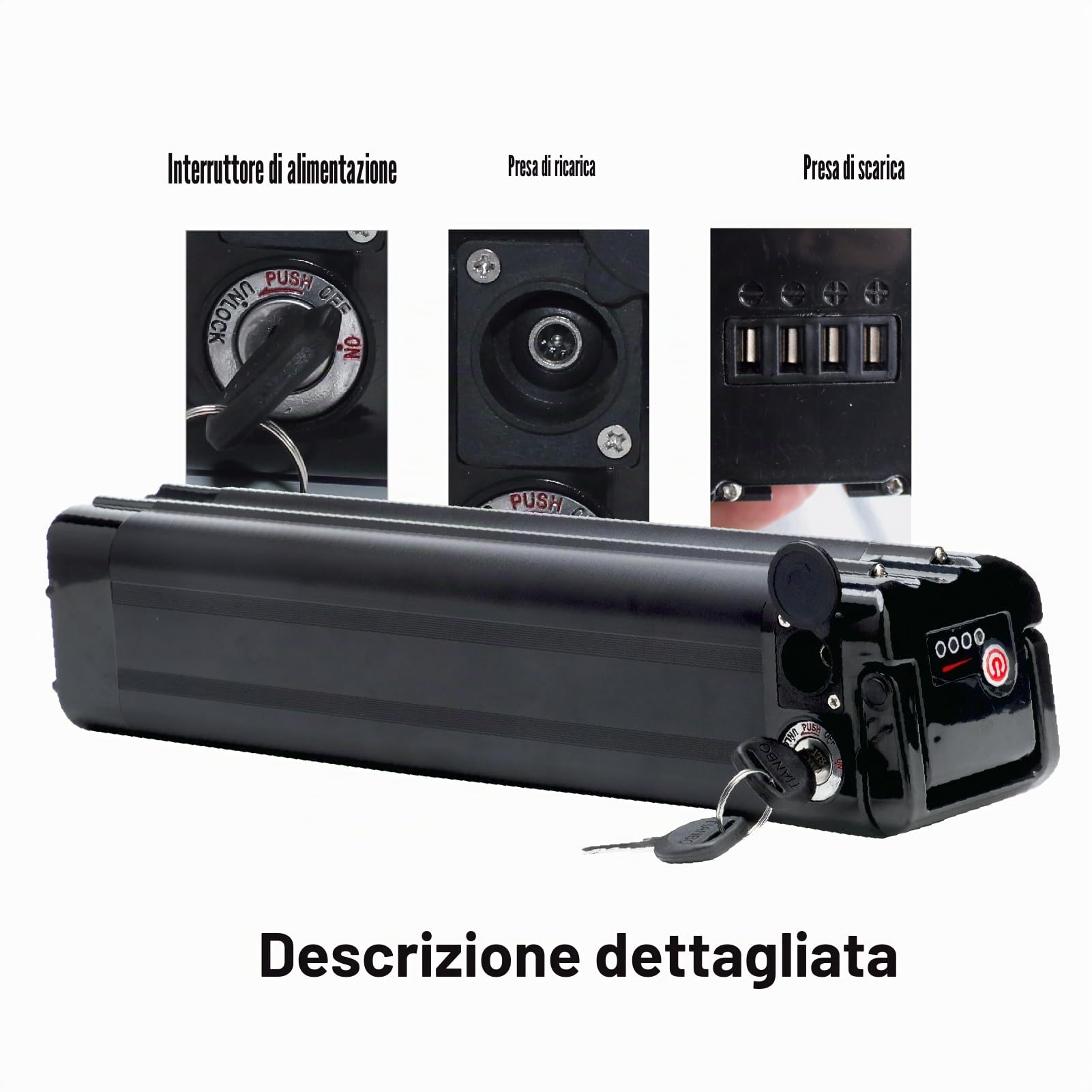 Batteria per bicicletta elettrica 36 V 12 Ah Phylion Zhenlong Trio MiFa Rex per Samsung ecc. Con caricatore