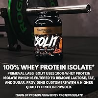 Vista 5 de Primeval Labs ISOLIT - Proteína de suero en polvo, 100% aislado de suero de leche, 0.88 oz de proteína, BCAA, absorción rápida, fácil digestión