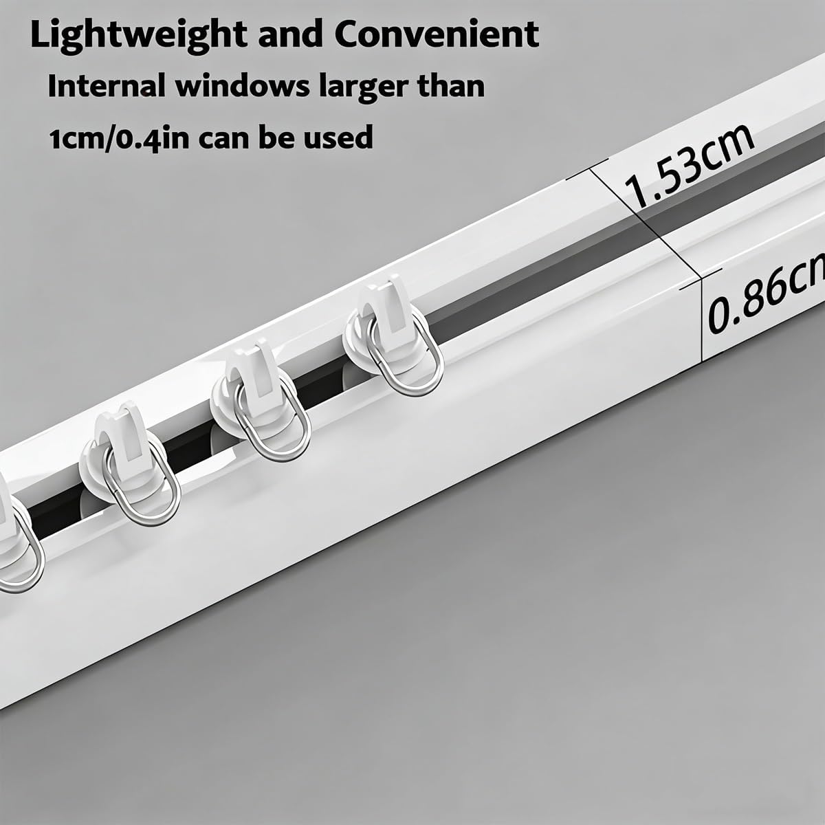 Curtain Tracks Rail Set, Self Adhesive Shower Curtain Rod, No Drill White Ceiling Curtain Track Shower Rods for Bathroom Room Divider Living Room Bedroom 3.3FT 9.8FT 12.1FT 13.1FT(4.92ft)