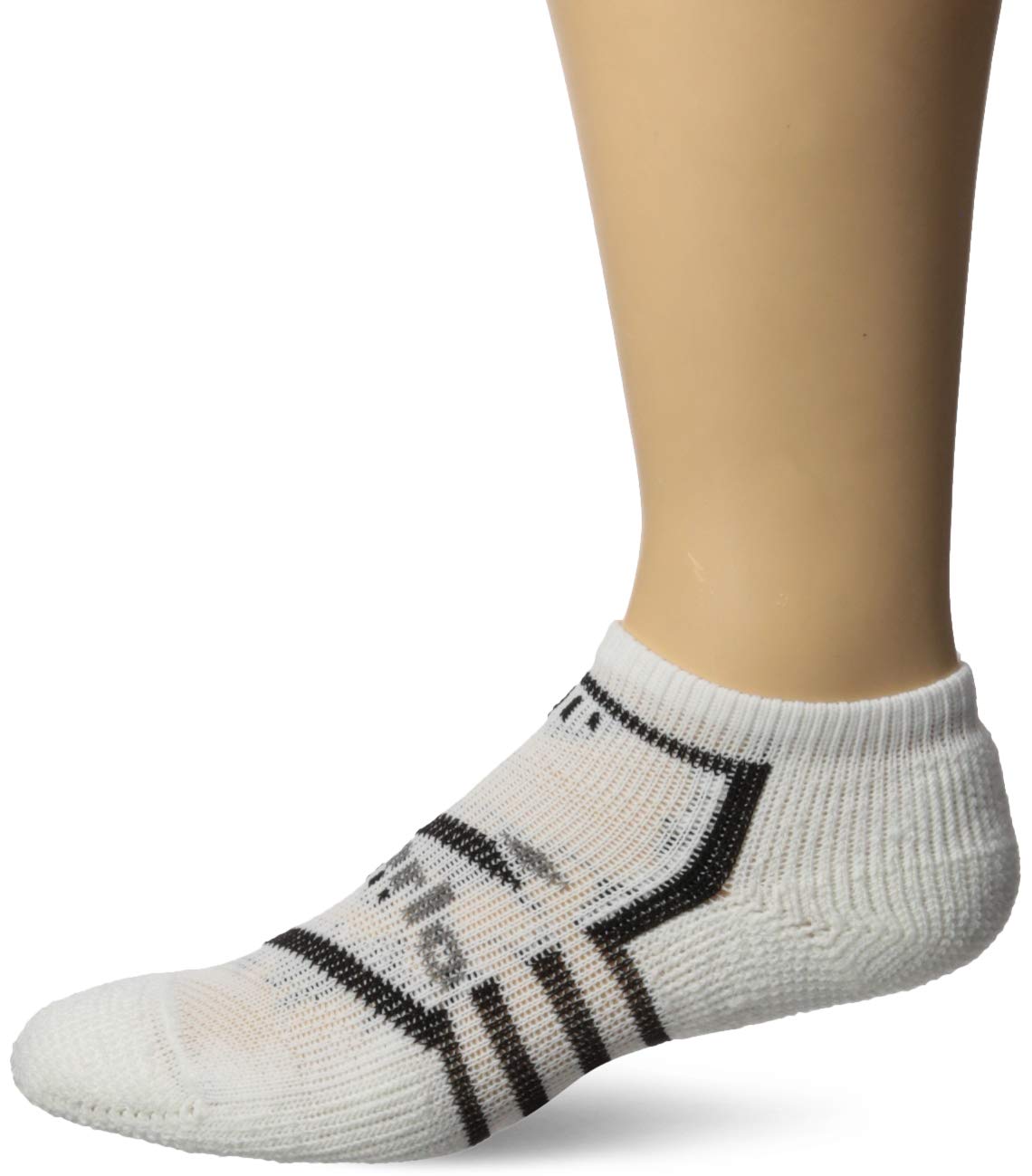 Thorlos Vrmu Max Cushion Edge Running Low Cut Socks, White/Black, Medium