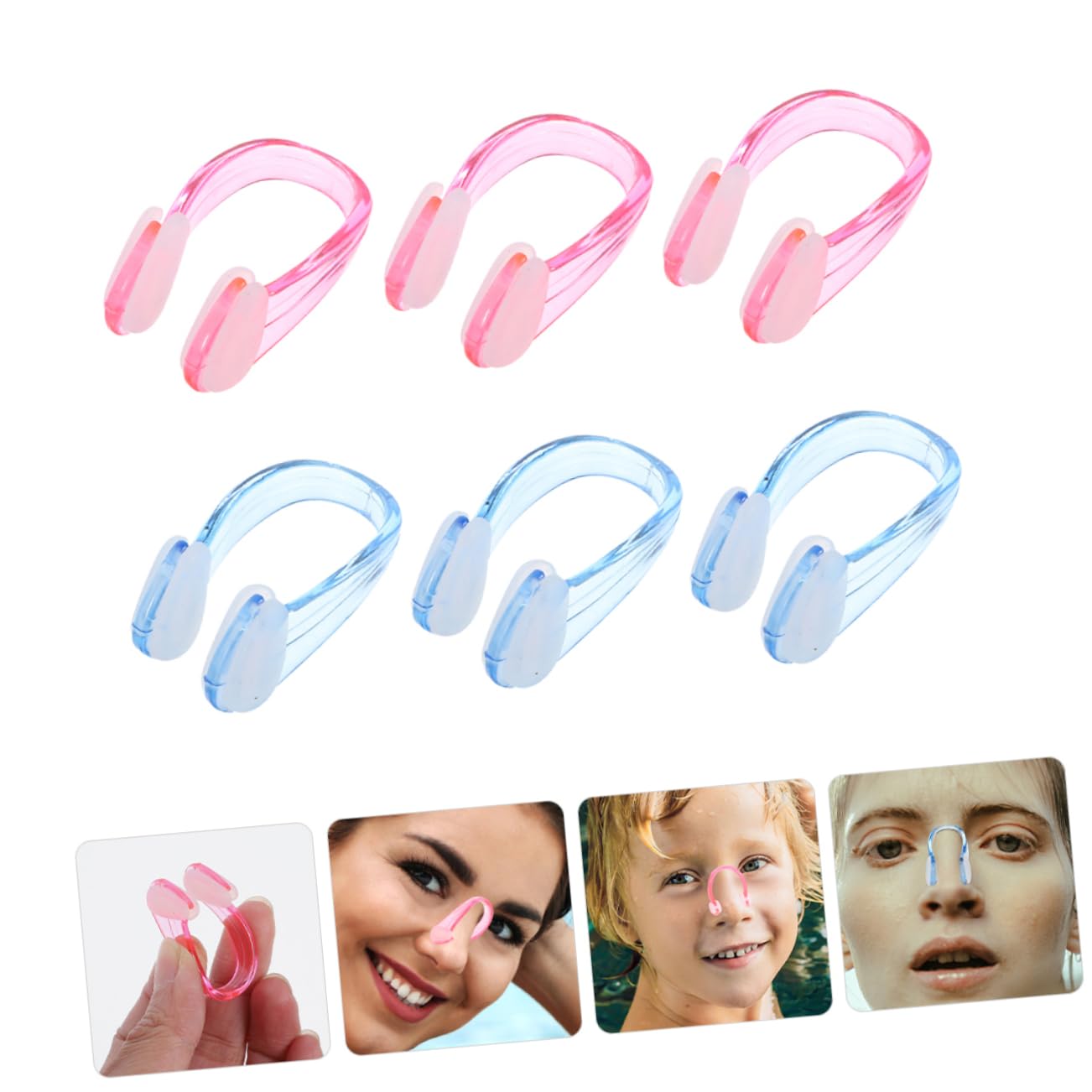 Kisangel Clip De Nariz De Natación Venda Brotes Niebla Paraca Ronquidos Piscina Pool Mackbook Lapto Clip De Nariz para Nadar para Adultos Pequeños Clips Portátiles Silicona
