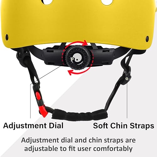 Miniatura 46 de Casco de bicicleta de monopatín, ligero ajustable, multideporte para bicicleta, patinaje, scooter, 3 tamaños para adultos, jóvenes y niños Mate