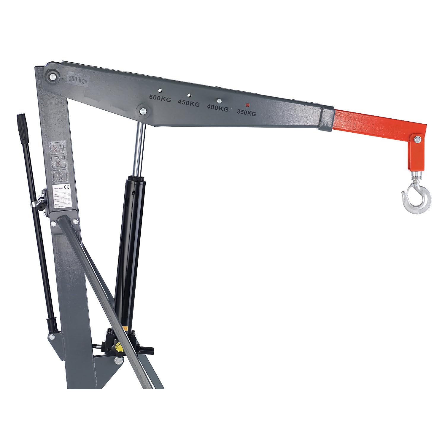 eurokraft basic | Grúa de taller GREY | carga máx 500 kg | bastidor rodante paralelo | sistema.