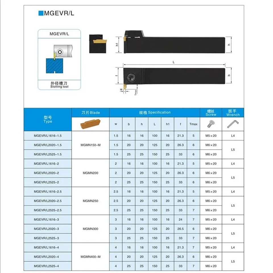 Porta herramienta de torno CNC MGEVR1616 2020-4 miniatura 6