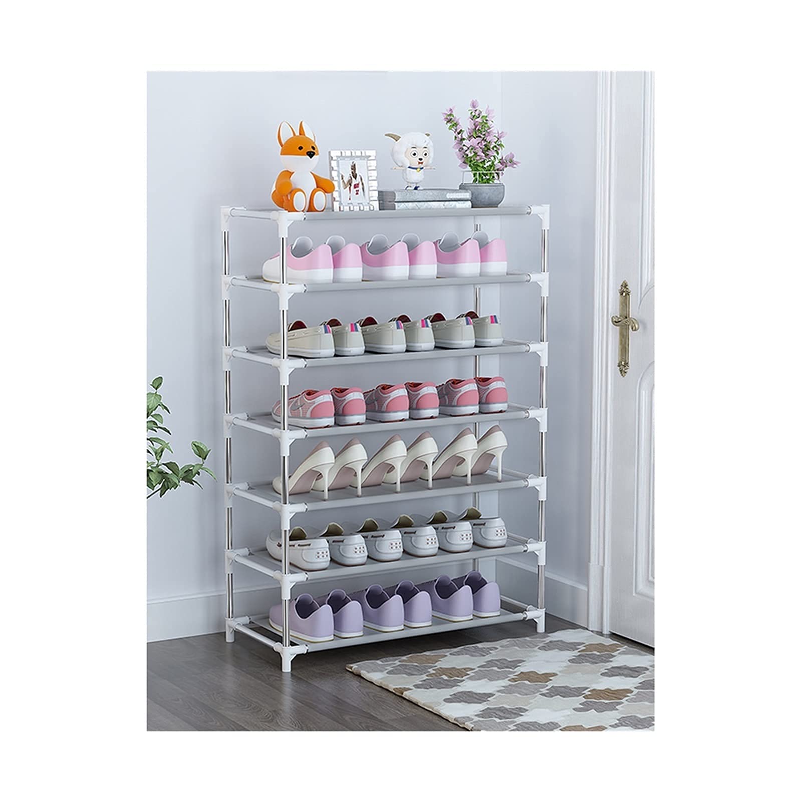 Étagère à chaussures en tissu idéale pour le rangement du dressing