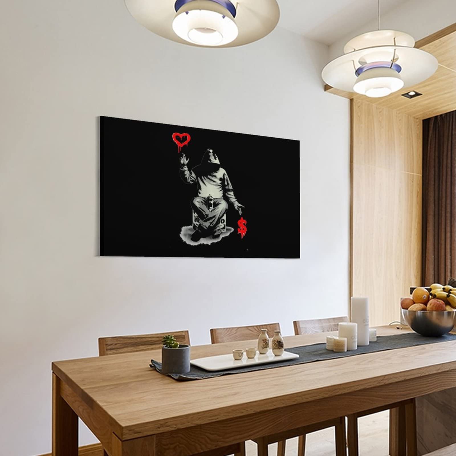 Amazon.co.jp: アートパネル Banksy バンクシー 愛とお金 飾り絵