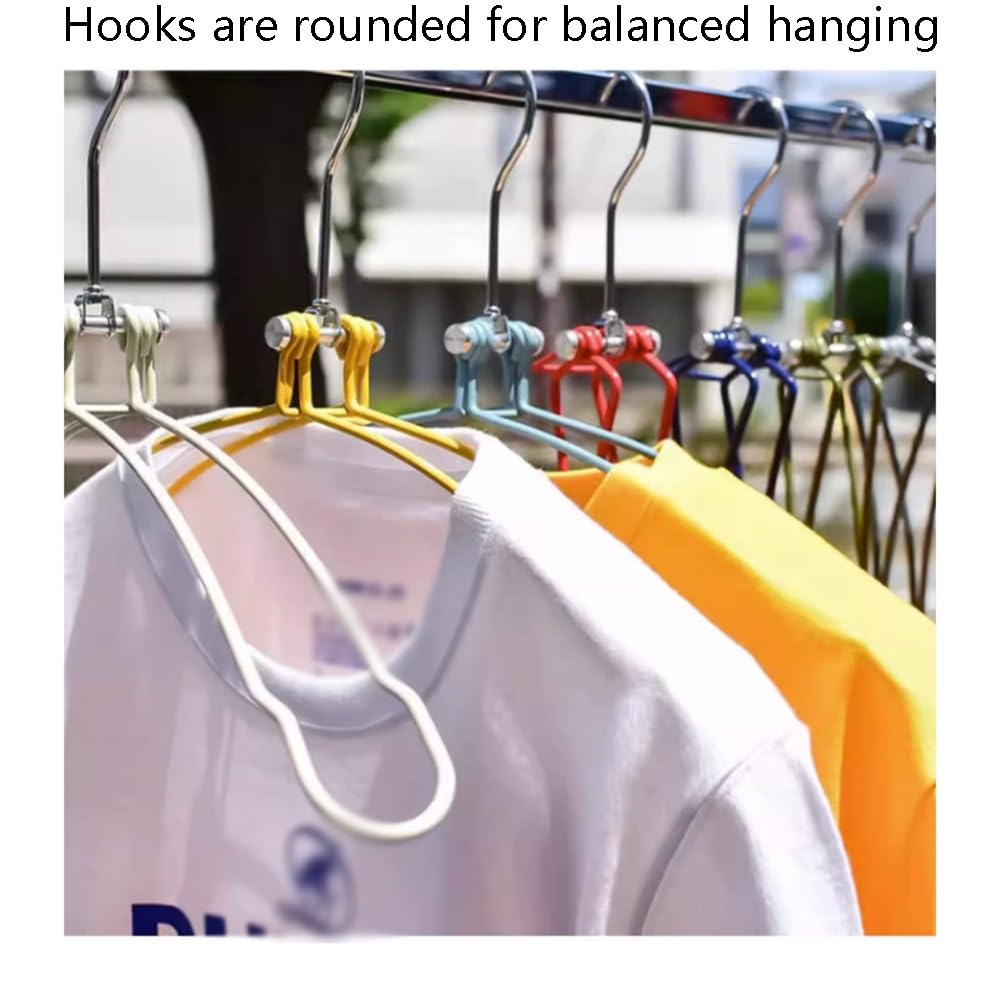 Perchas ahorradoras de Espacio, Perchas, 3 Perchas Plegables de Metal para Ropa mojada, Perchas portátiles Que ahorran Espacio, Accesorios de Viaje para Acampar al Aire Libre.(Yellow)