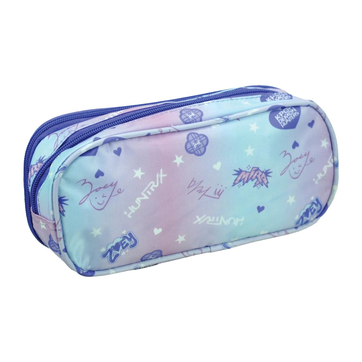 PRESTIGE & DELUXE Zaino Scuola primaria Tondo K pop Idols Stars Rumi Mira Zoey | Personaggi Anime | per Bambina + astuccio ovale zip + Diario 2026/2027 + Kit scrittura e Portachiave personaggio K pop