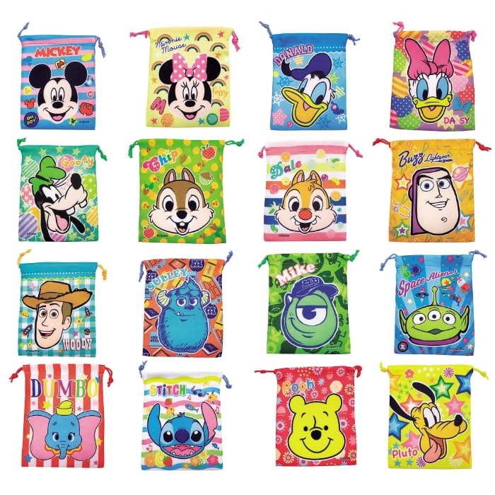 Amazon | 【32個セット】ディズニー顔柄ミニ巾着袋 キャラクターグッズ