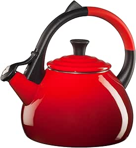 Le Creuset Enamel On Steel Oolong Tea Kettle, 1.6 qt., Cerise