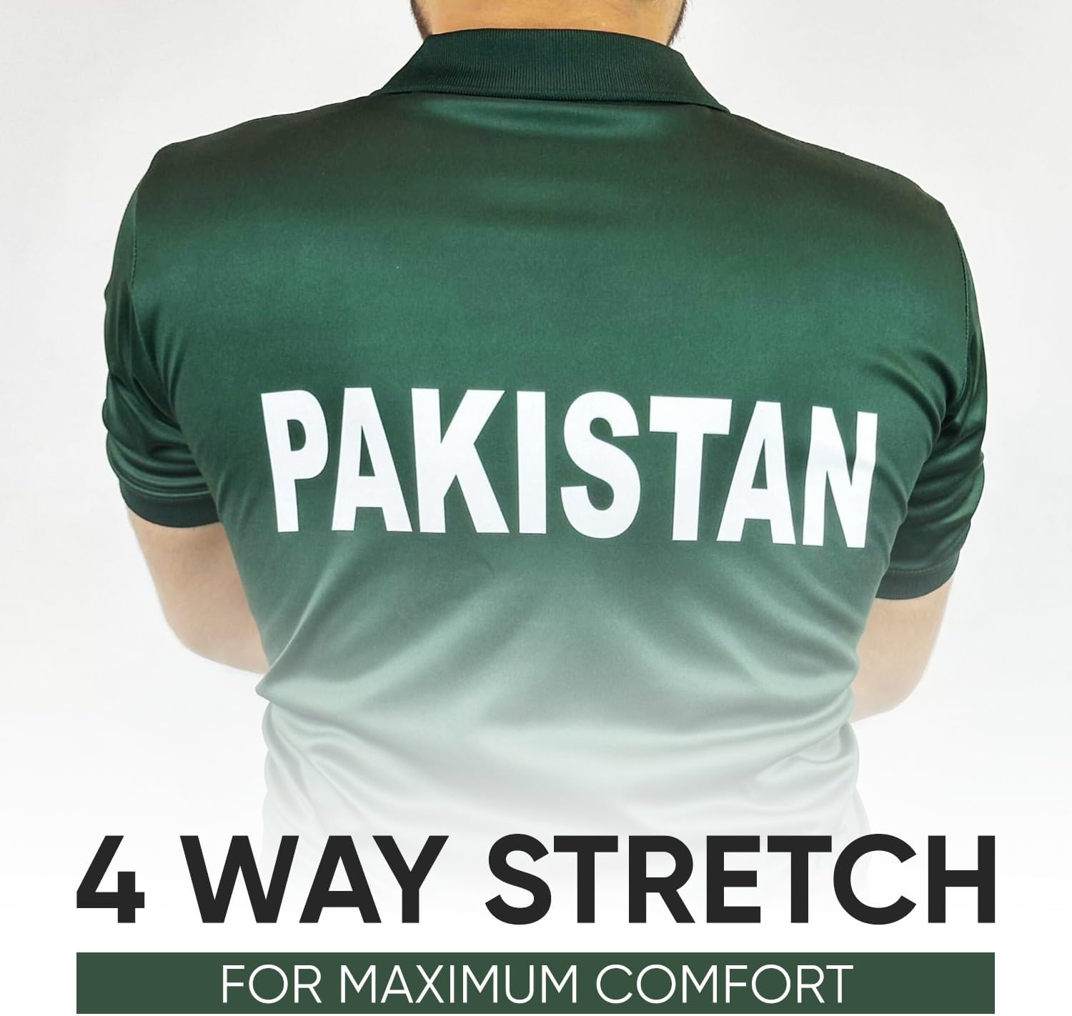 Pakistan Cricket Team Fan Jersey,T-Shirt Regular Fit Strechable 100% Polyster Small Medium Large XL New-Made in Pakistan