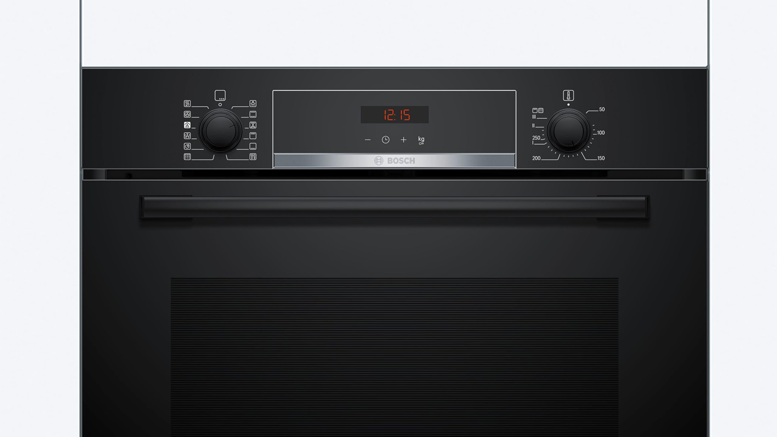 Bosch HQA574BB3 Série 4 Four à vapeur encastrable Pyrolyse : nettoyage du four sans effort, écran LED rouge, 10 programmes automatiques, noir, 60 x 60 cm