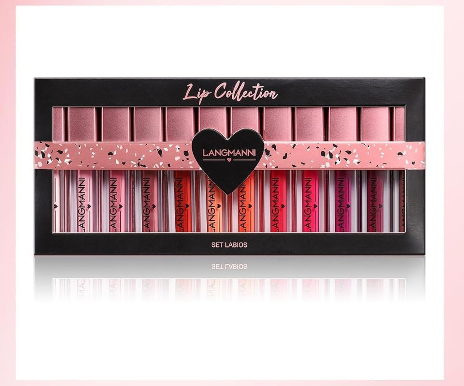 "Langmanni 12-Piece Lip Gloss Set: Glossy Lipstick Lip Gloss Gift Box Set"