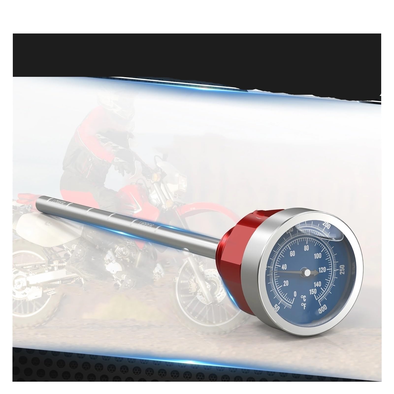 Para XR650L Para XR 650 L 1993-2024 Accesorios Para Motocicletas Varilla De Nivel De Aceite Con Termómetro Y Medidor De Temperatura Del Generador Varilla