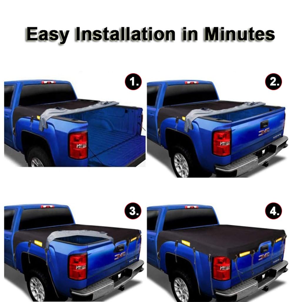 Telo di Copertura per camioncino per Mitsubishi L200 Triton 2010-2014,Oxford Truck Bed Cover Copertura Impermeabile for telone da carico,Copricassone for camioncino,C L247*w185