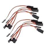 ALAMSCN 3-Pin Servo Extension Cable Cord 10cm/4'' 3.93 inch Female to Male Lead Wire Connector JR for RC Car Airplanes Remote Control (Pack of 10)