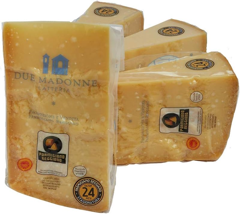 Confezione Risparmio 4 Pezzi Parmigiano Reggiano D.o.p. NO OGM stagionato almeno 24 mesi 1 KG. cad