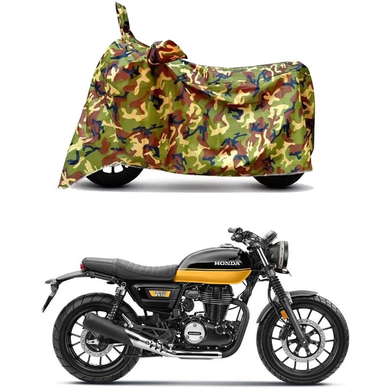 Image of Waterproof 100% PVC Coated Bike Scooty Two Wheeler Body Cover Compatible for Honda CB350RS Dual /UV-Rays /Heat Protection /Birds Dropping /Scratchproof /Dust Proof /All Varient[6X6 Jungle Print]