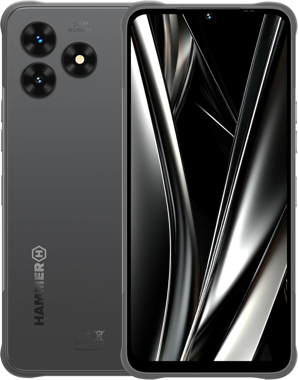 Hammer Blade Va 5G Smartphone movil Indestructible, IP69, 6000mAh, 6,​56 Pulgadas, movil rugerizado, 14 GB RAM incorporada, 128/​1T GB, Android 14, cámara de 50mpx, Pantalla Gorilla Glass, NFC, Volte