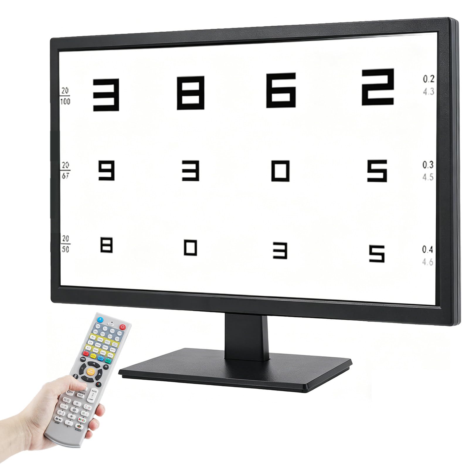 Testeur d'acuité visuelle à cibles multiples avec télécommande 8 m pour examen ophtalmique mural