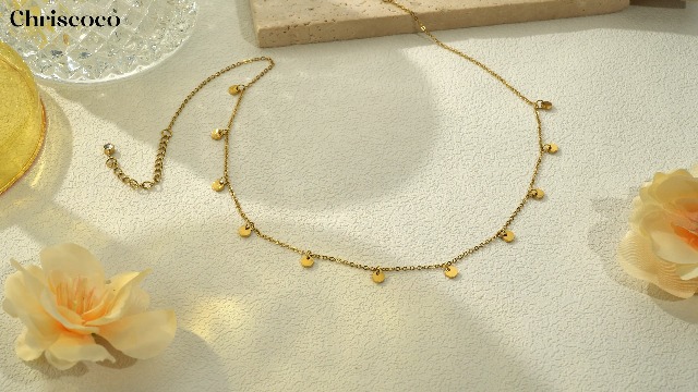 Set 3 Collane A Strati Chriscoco Per Donna - Oro 14K, Con Perle E Zirconi, Regolabili, Con Portagioie