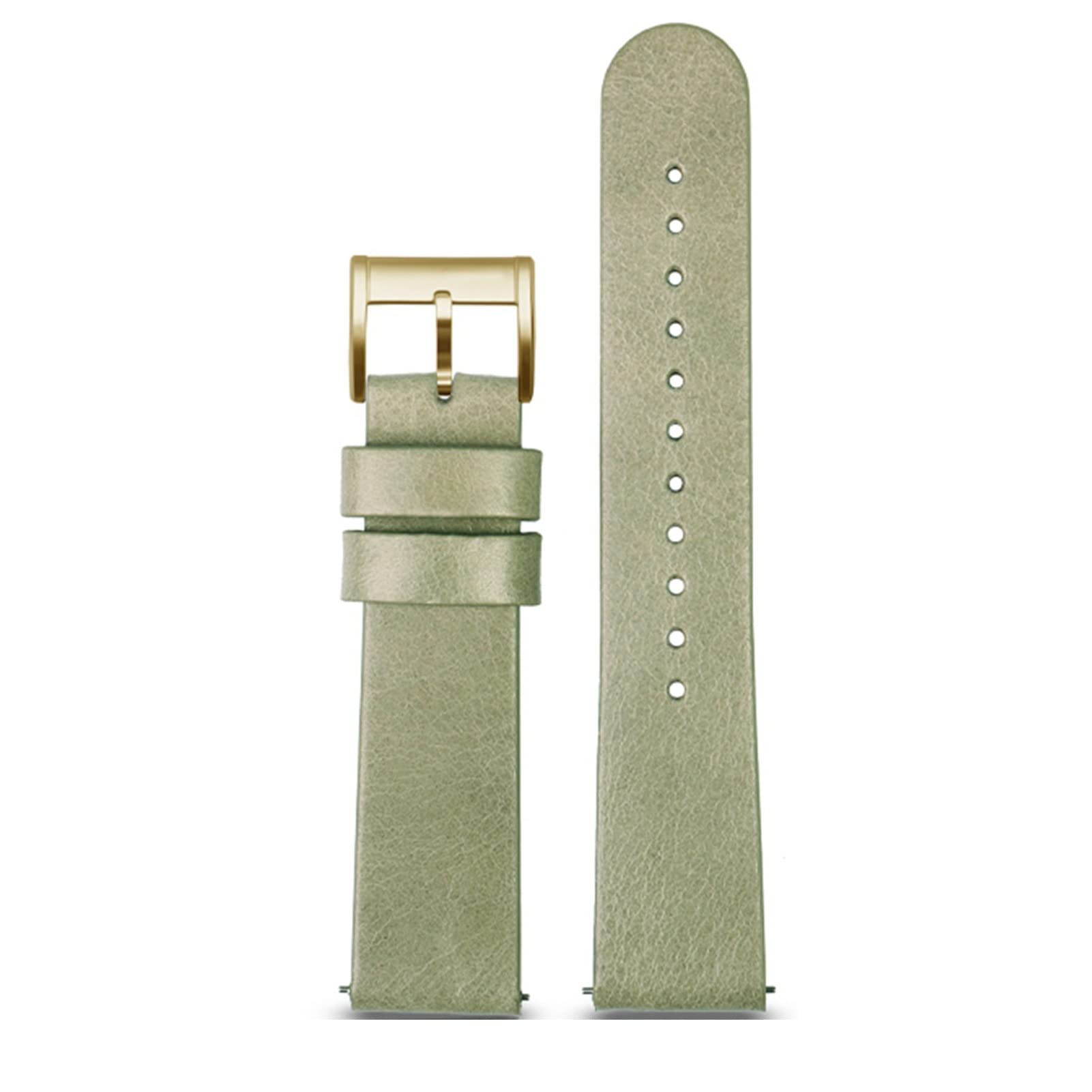 Bracelet montre dégagement rapide 20mm en cuir véritable - 8