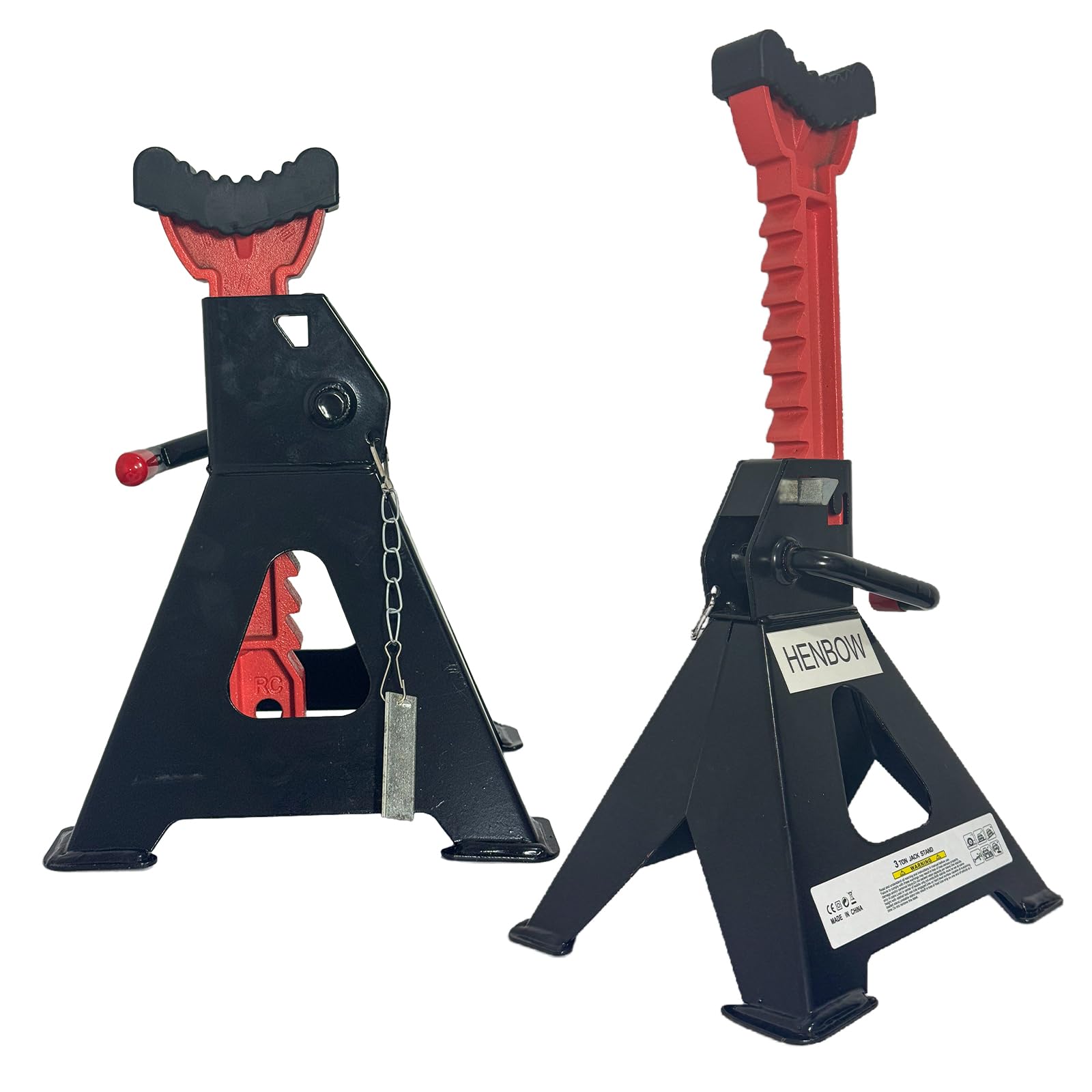 HENBOW Jack Stands,3 Ton(6600 Lbs) Capacity Car Jack Stand with Lock Pin,11.02"-16.14" Adjustable Height for Cars Trucks,Garage, SUV, UTV/ATV,1 Pair,