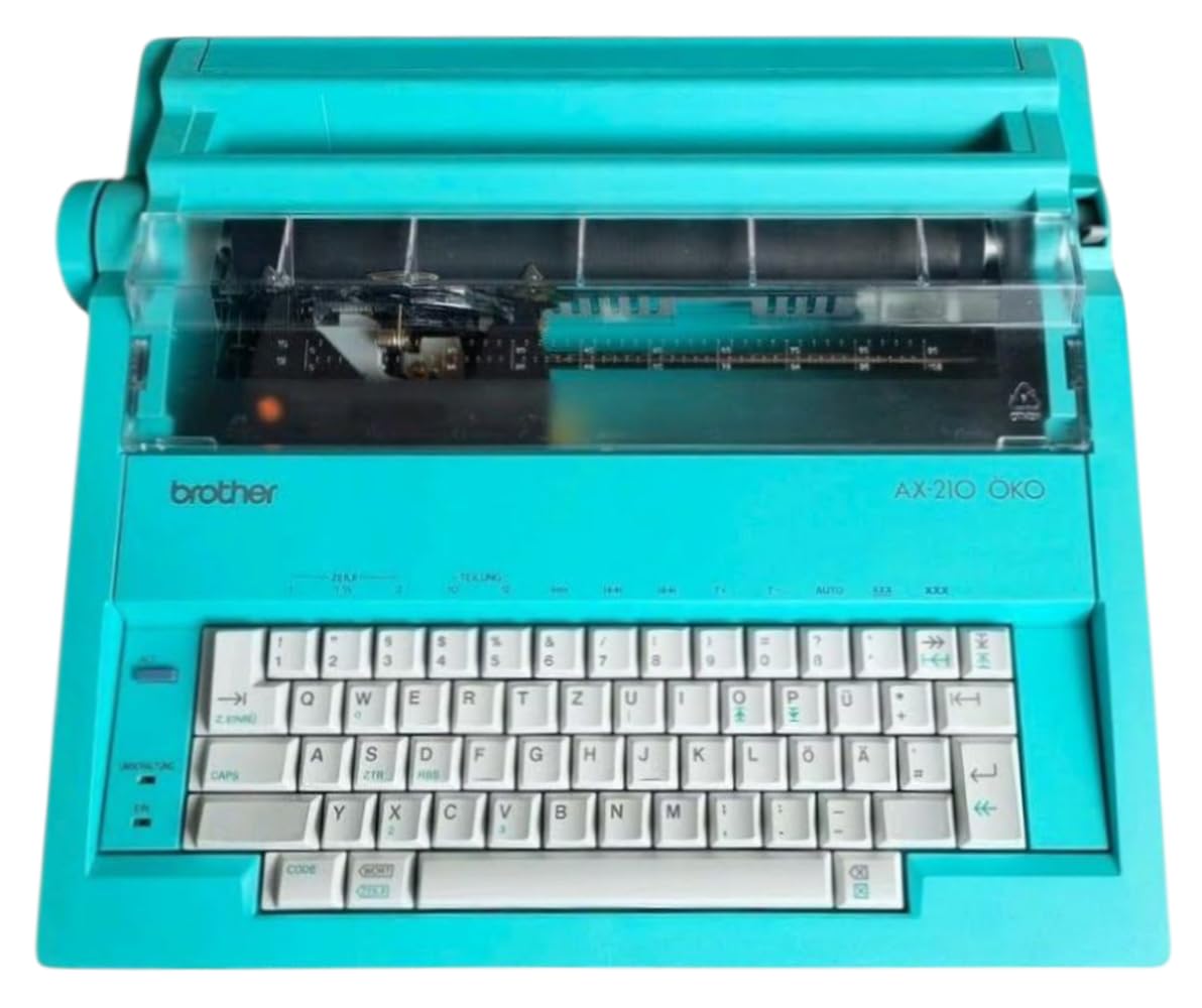 Brother AX-210 Öko elektrische Schreibmaschine, türkis, extrem selten