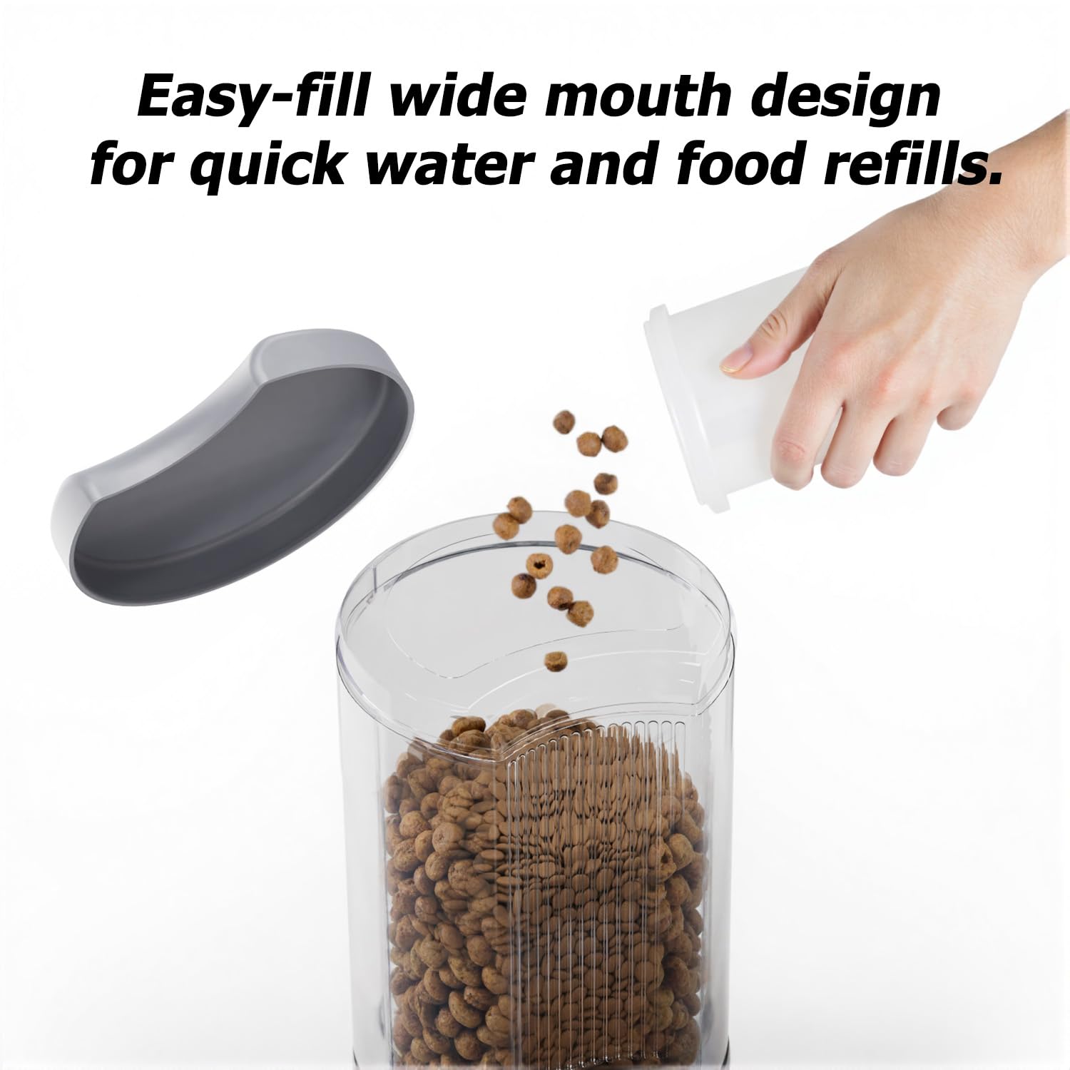 Pet Feeder and Water Dispenser Automatic for Dogs Cats,Waterer and Gravity Food Feeder for Small & Medium Dogs Cats Puppies,6-Pound Food,1-Gallon Water, Easily Clean (Green) - image 5