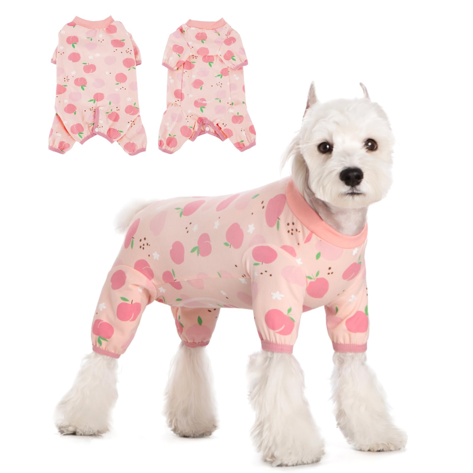 Tutina Cane Post Operatoria, Tuta Cane Anti Leccamento, Body Cane per Protezione Ferite Alternativa Collare Elisabettiano, Rosa Pesca 3XL