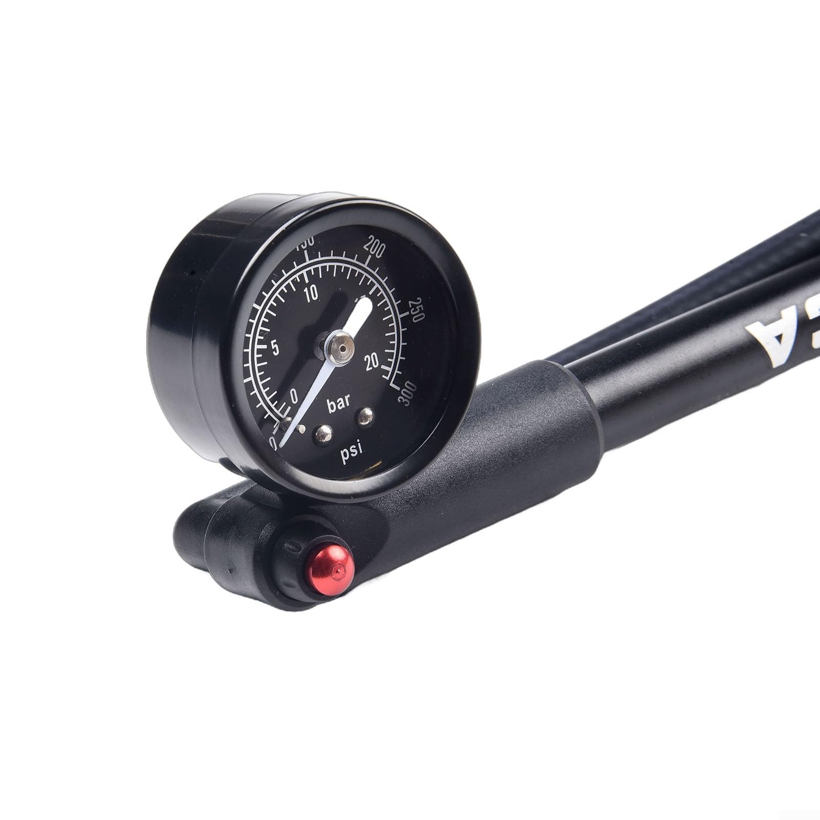Pompa ammortizzatore per bicicletta, 300 psi, con manometro e valvola di rilascio per forcella anteriore e sospensione posteriore
