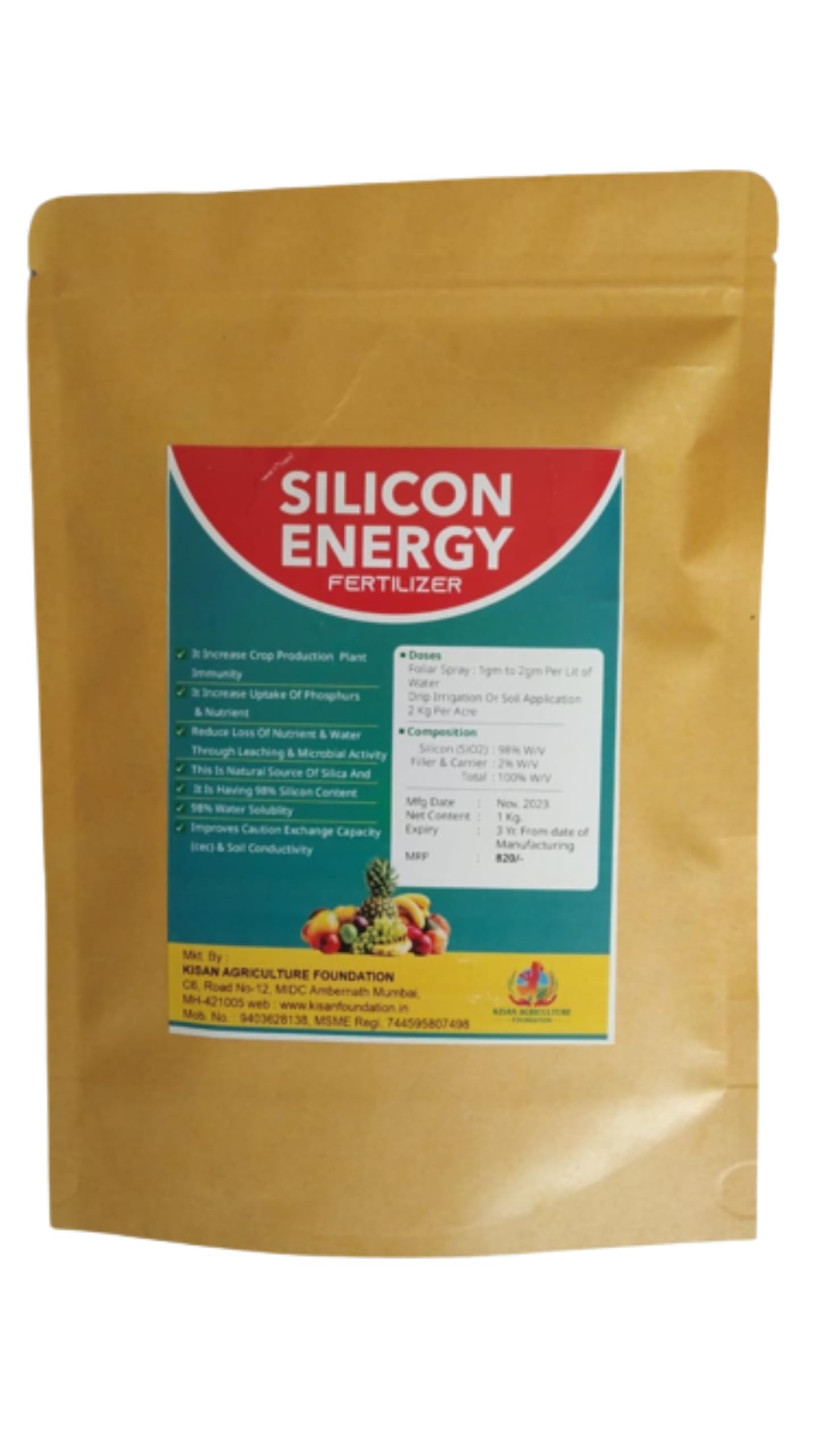 Silicon Fertilizer (1 kg) for All Plant | Plant Growth Enhancer | Improve Plant Root Systme and Soil (1 kg) (B0BV9R985B) Amazon Price History, Amazon Price Tracker