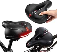 Selim de Bicicleta Ergonômico, Active Zone com Furo Central, Compatível com Bicicleta Ergométrica e Spinning, Almofadado, Preto