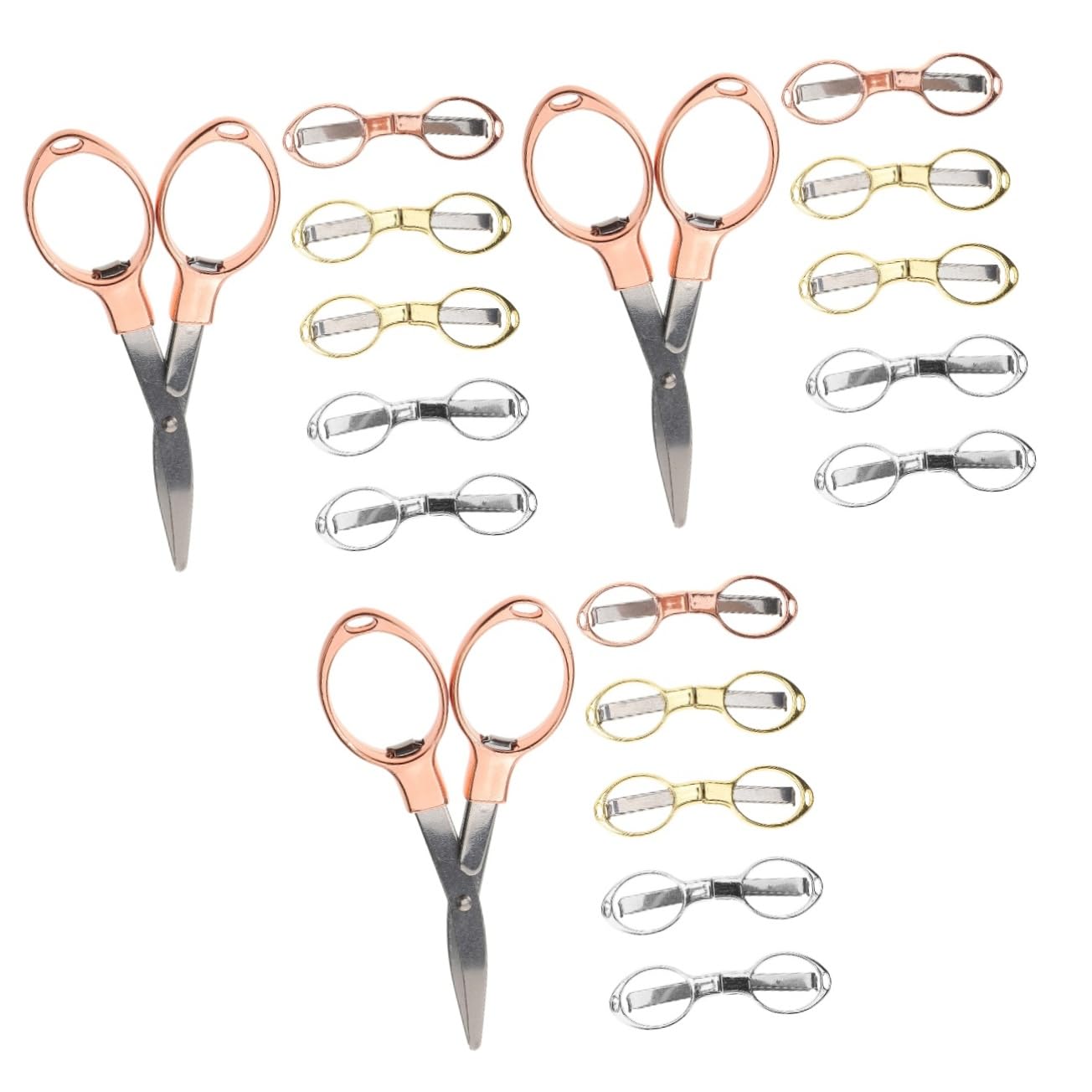 TEHAUX 18piezas Tijeras Plegables De Viaje De Tijeras De Metal Portátiles Para Manualidades y Costura Herramientas De Seguridad Para Uso Casa Oficina y Clases Diseño Compacto y Ligero