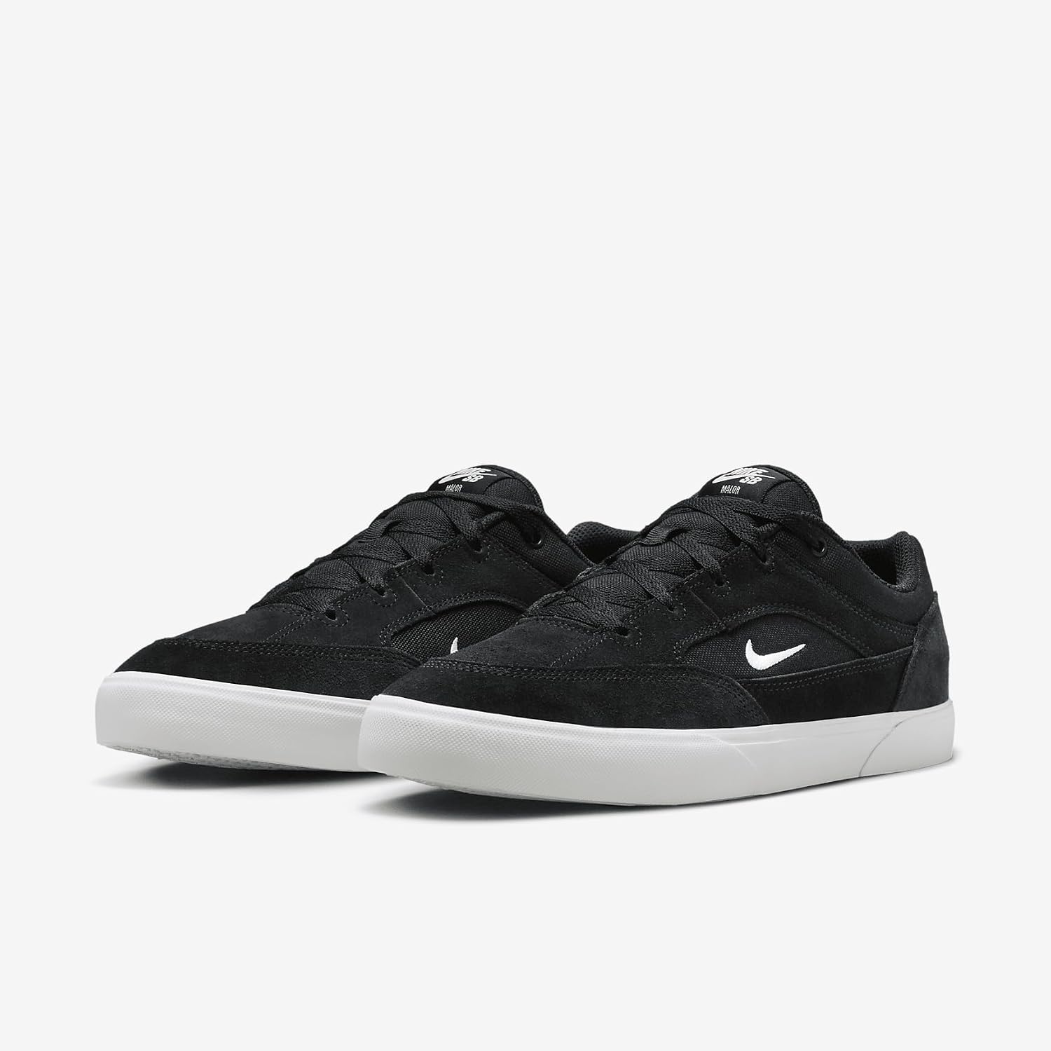 Skate SB Malor Shoes in Black & White by Nike