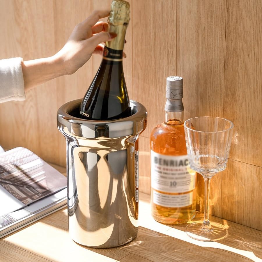 Ice Bucket European Stainless Steel Champagne Bucket, Ice Bucket Wine Bucket Home Ice Bucket Ornaments, Party Cocktail Bar Ice Bucket Ice Buckets For Parties