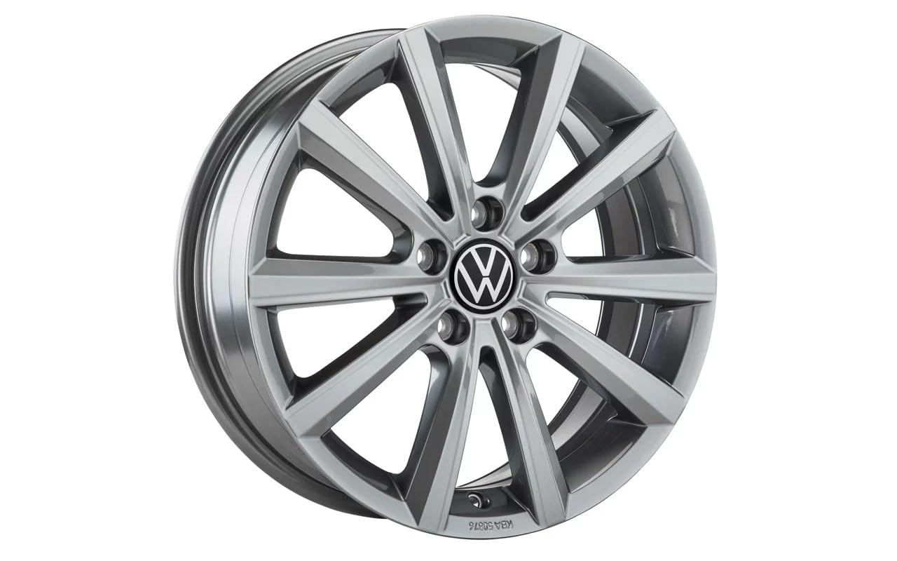 Volkswagen Cerchio in Lega Merano, Alluminio-Magnesio-Silicio, Adamantium Dark, 7,0J x 17, 5 Fori, PCD 112mm, ET 38mm