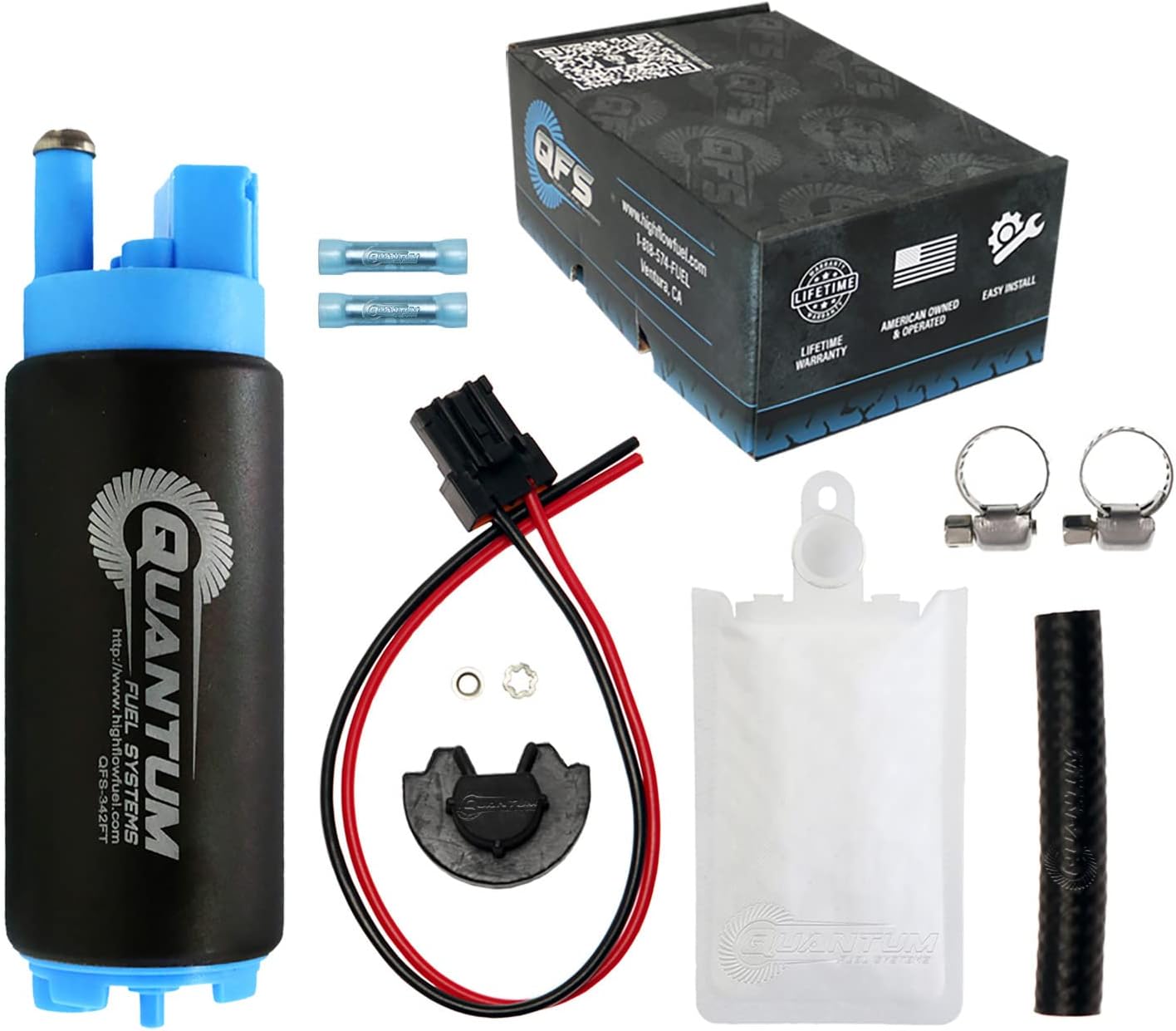 QFS 340LPH High-Performance Fuel Pump for 1993-1998 Toyota Supra JZA80, Supports 600+HP