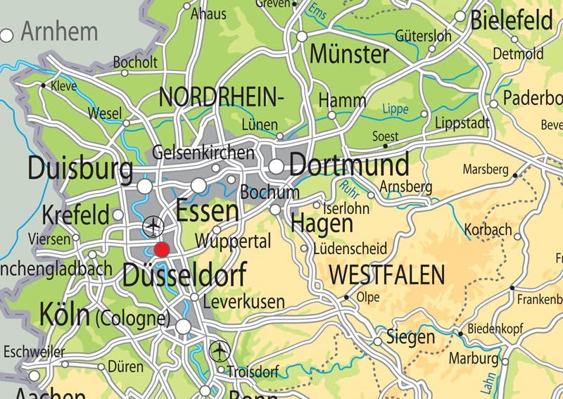 Miniatura 4 de Póster pictórico de Alemania - 23.4 x 16.5 pulgadas - Papel laminado