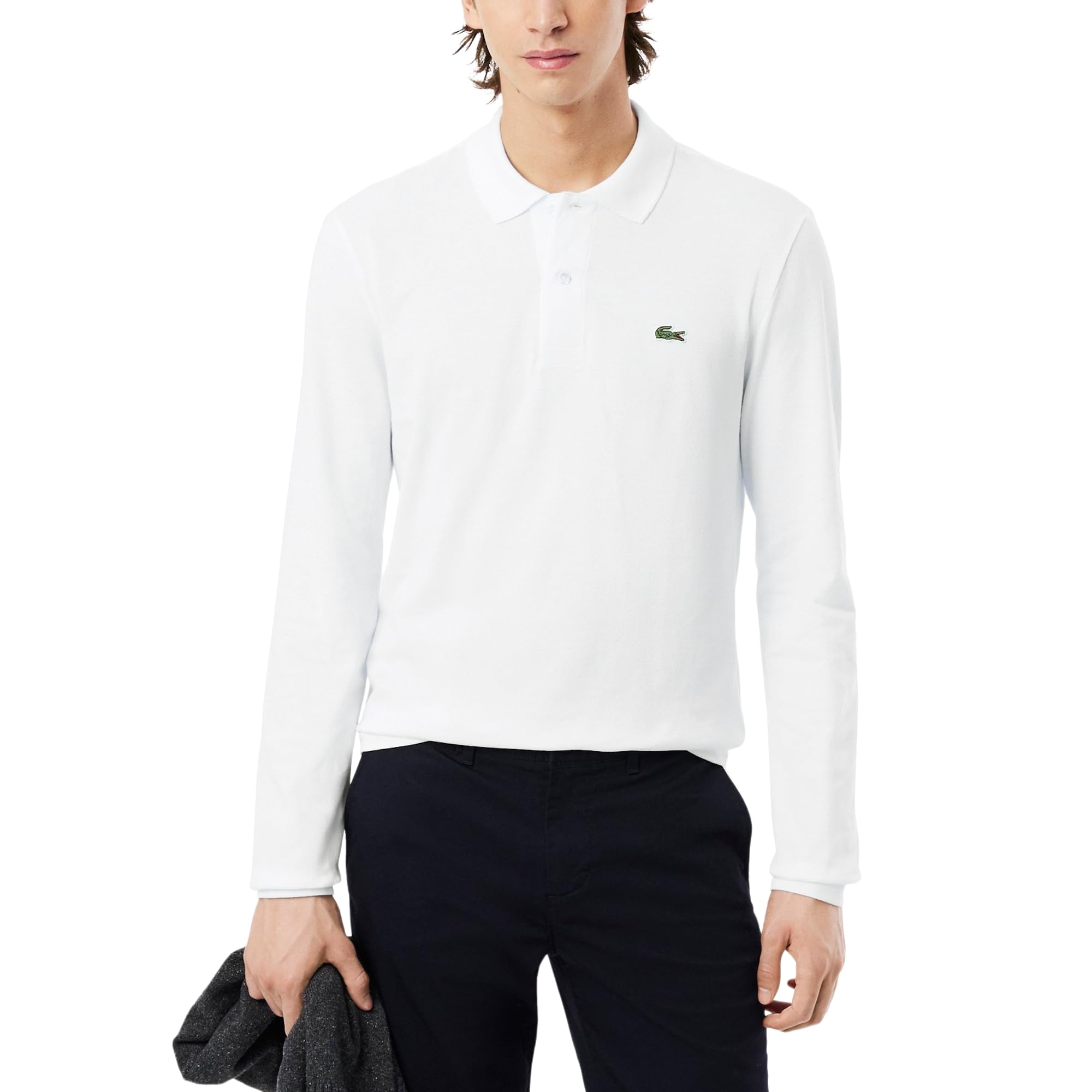 Men's Classic Long Sleeve Pique Polo Shirt