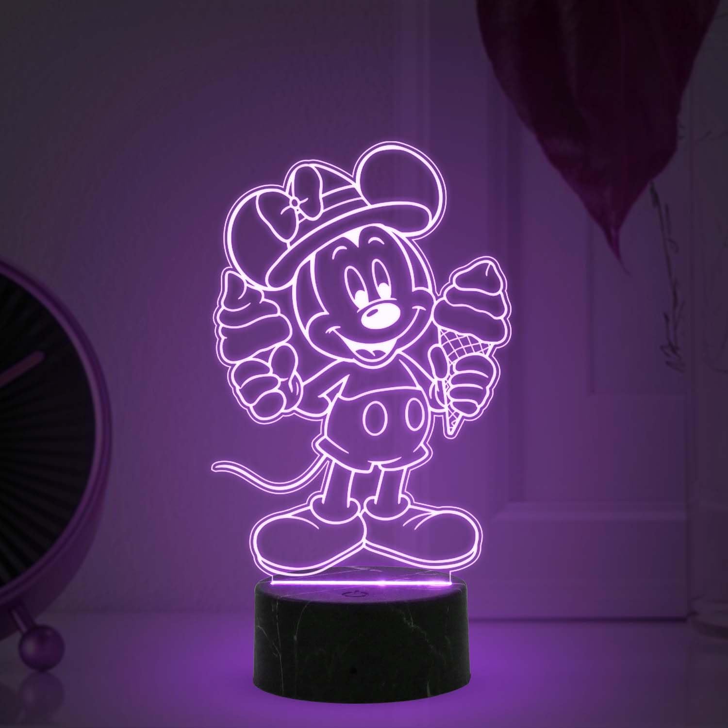 ⭐️ 特大❗️ Disney Mickey Mouse 3D LED Light ⭐️ Buy GIFTMEBAZAR 3D Illusion Mickey Mouse LED Nightlight for Kids