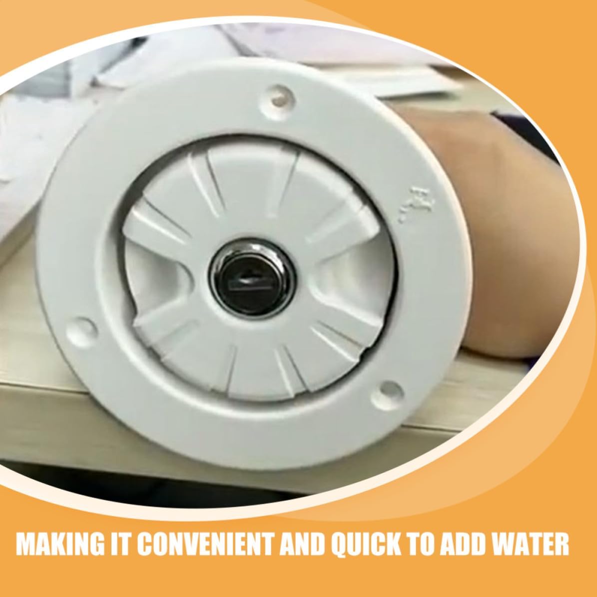 VALICLUD Rv Water Fill Inlet Replacement for Camper and Yacht with Lockable Cap, Easy Installation Plastic and Alloy Material, Versatile Solution for Vehicle and Vessel Water Tanks