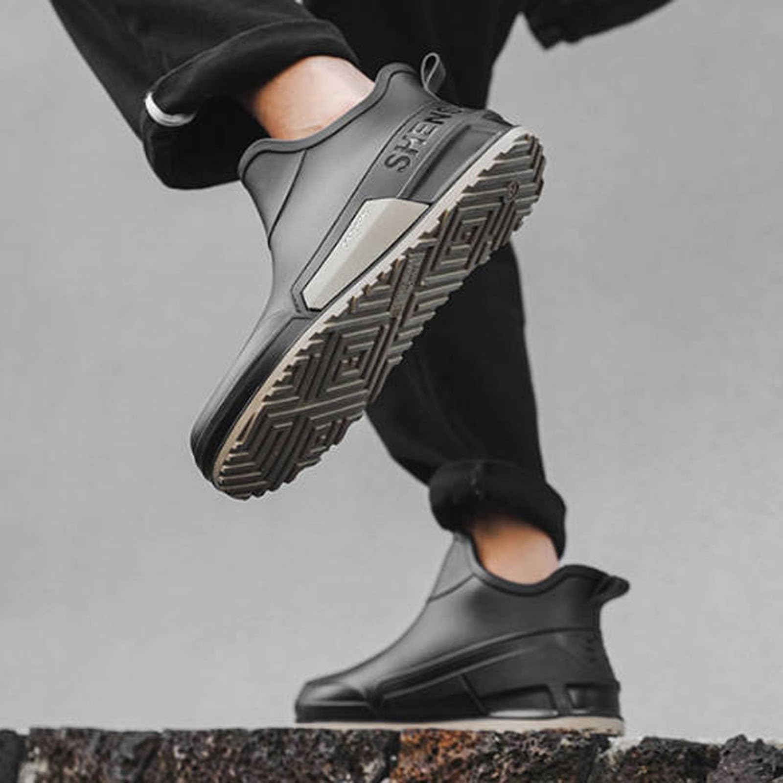 Zapatos de Lluvia para Mujer Calzado cómodo sin Cordones diseño Moderno Ideal días lluviosos Conjuntos Informales Impermeables Todas Estaciones