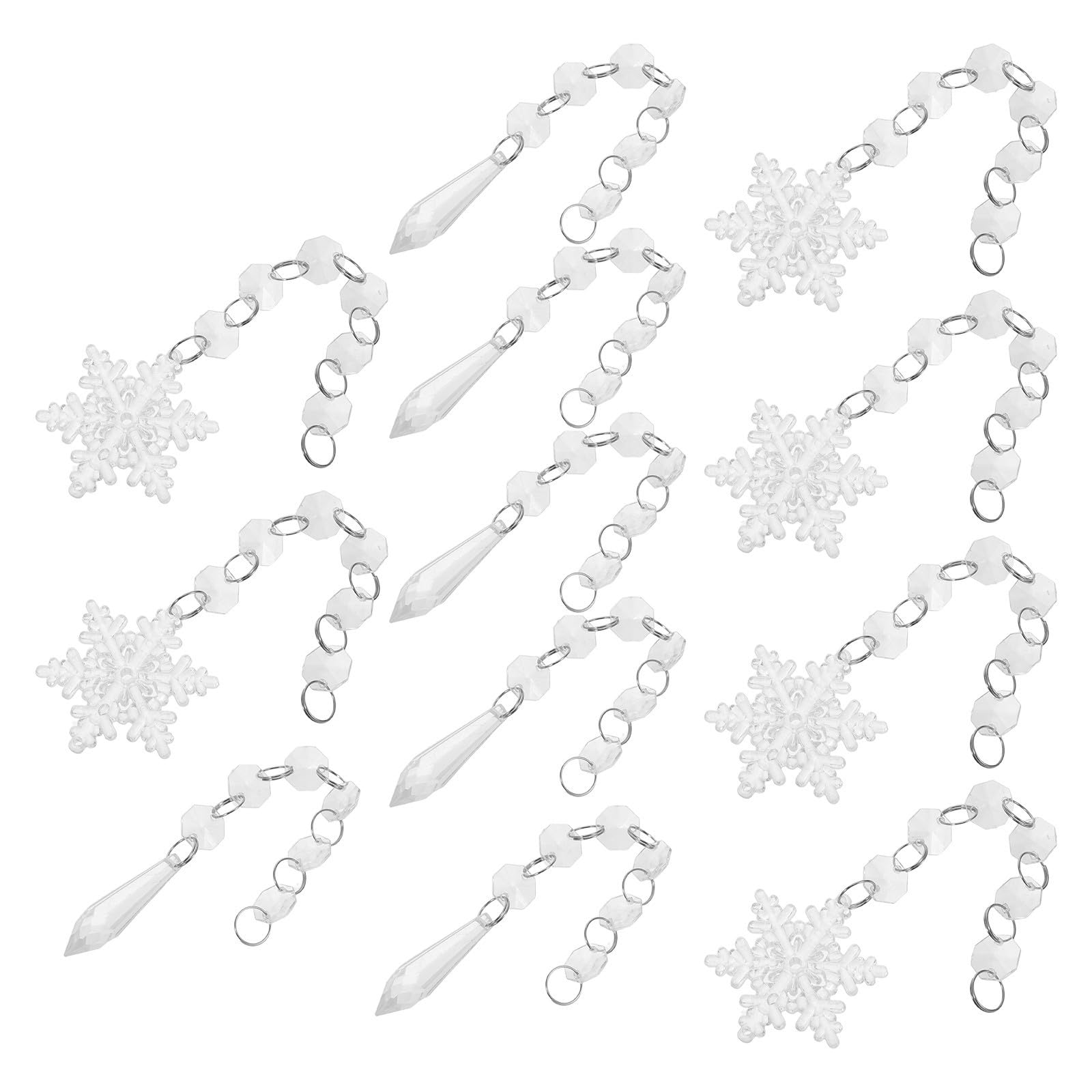 TOYANDONA 48 Stück Weihnachtliche Acryl Eiszapfen Anhänger für