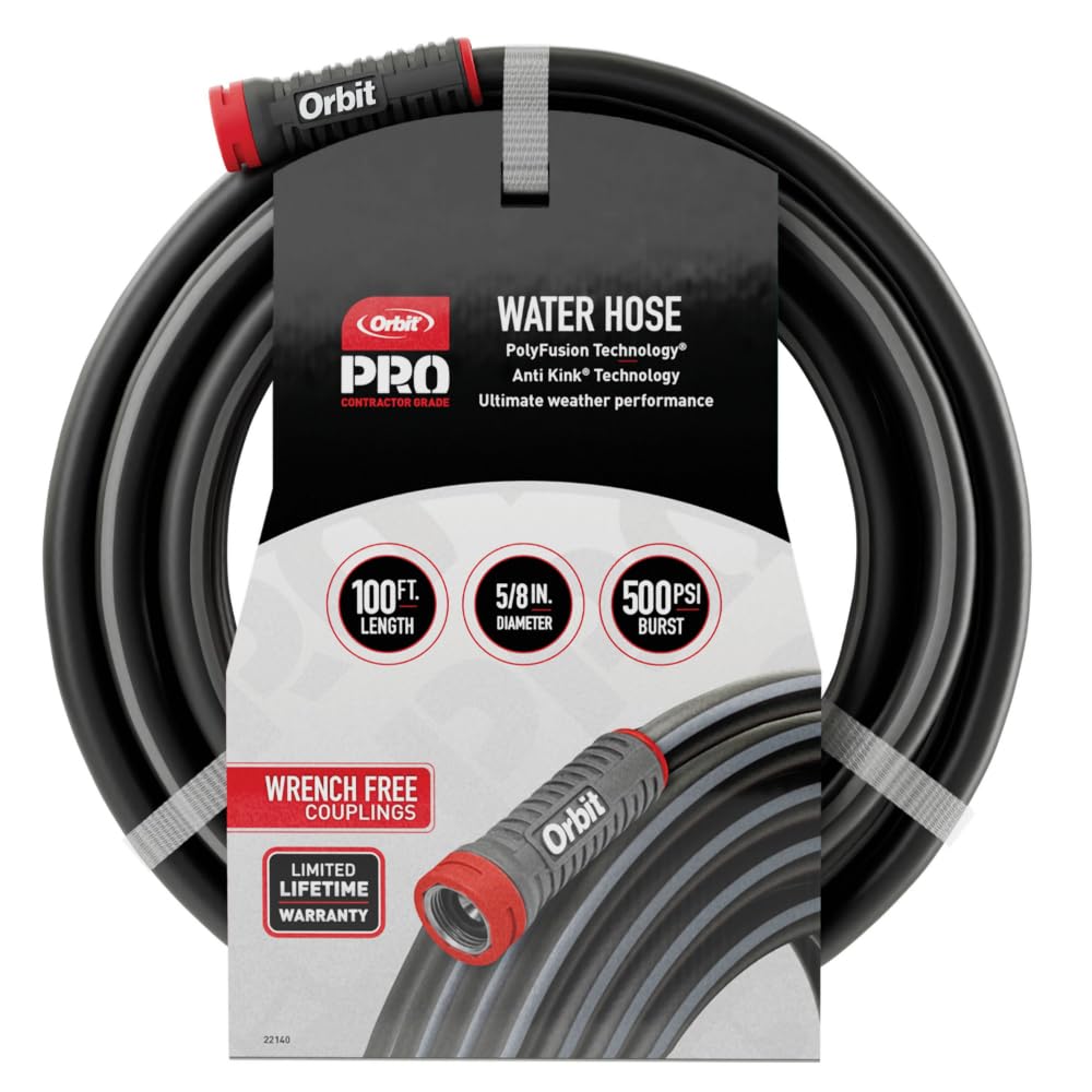 Orbit Pro POLYFUSION Heavy Duty Water Hose (100-Foot x 5/8-Inch)